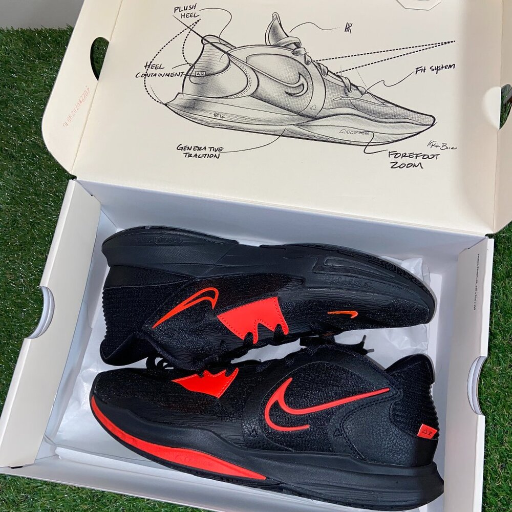 Nike Kyrie Low 5 Basketball Shoes Black Crimson Men’s DJ6012-004 NEW